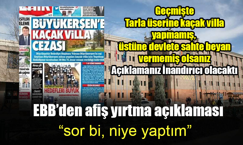B�y�k�ehir’den afi�lerin y�rt�lmas� ile ilgili a��klama