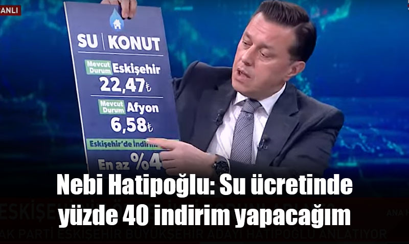 Hatipo�lu: 2 sene i�erisinde �e�memizden akan suyu i�ilebilir duruma getirece�iz