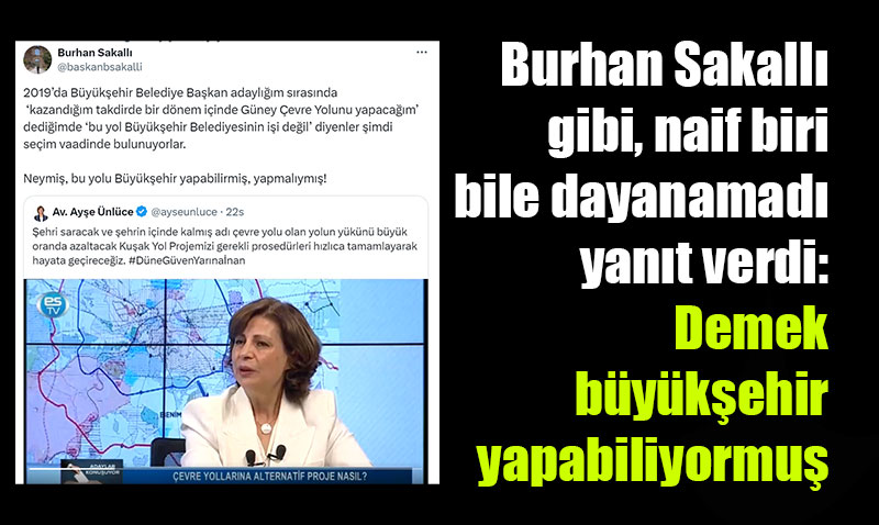 Burhan Sakall�’dan Ay�e �nl�ce’ye tepki!