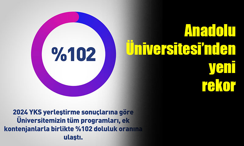 Anadolu �niversitesinden 2024 y�l� yerle�tirme sonu�lar�nda rekor doluluk oran�