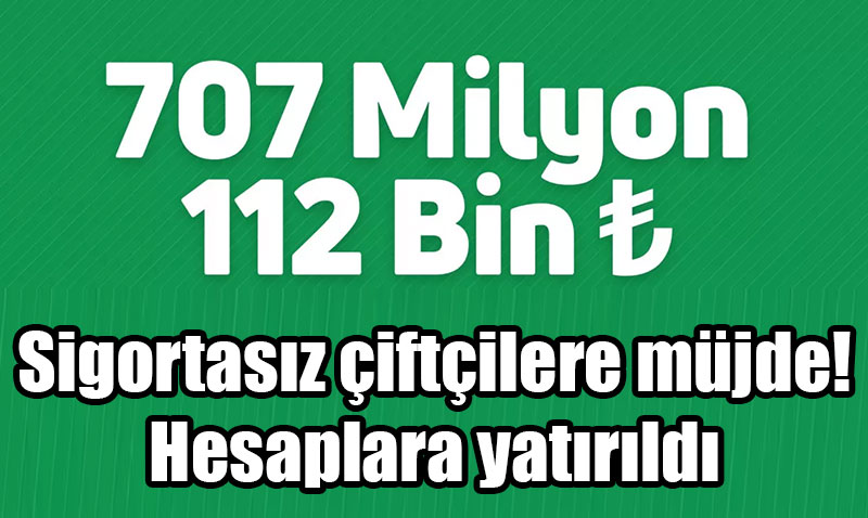 Tar�m Sigortas� Olmayan �ift�ilere M�jde