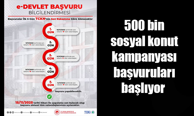 500 Bin Sosyal Konut Kampanyas�: e-Devlet Ba�vuru Detaylar�