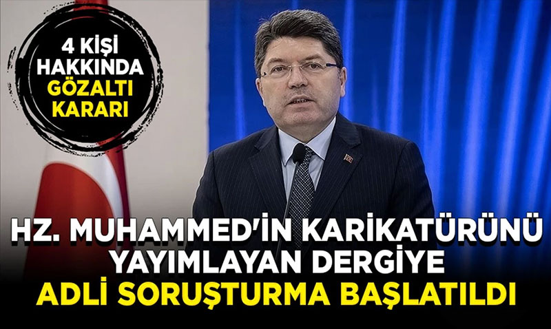 Adalet Bakan� Tun�’tan, Peygamber Efendimizin karikat�r�n� yay�mlayan dergiye ili�kin a��klama