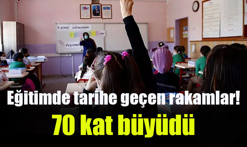 T�rkiye E�itimde Tarihi Bir D�n���m Ya�ad�: Son 22 Y�lda 70 Kat B�y�me