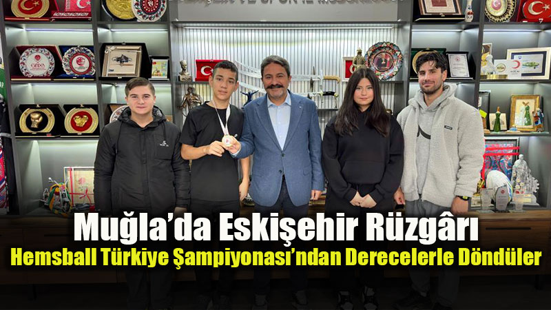 �ampiyon Hemsballcular Gen�lik ve Spor �l M�d�r� Hasan Kal�n�� Ziyaret Etti