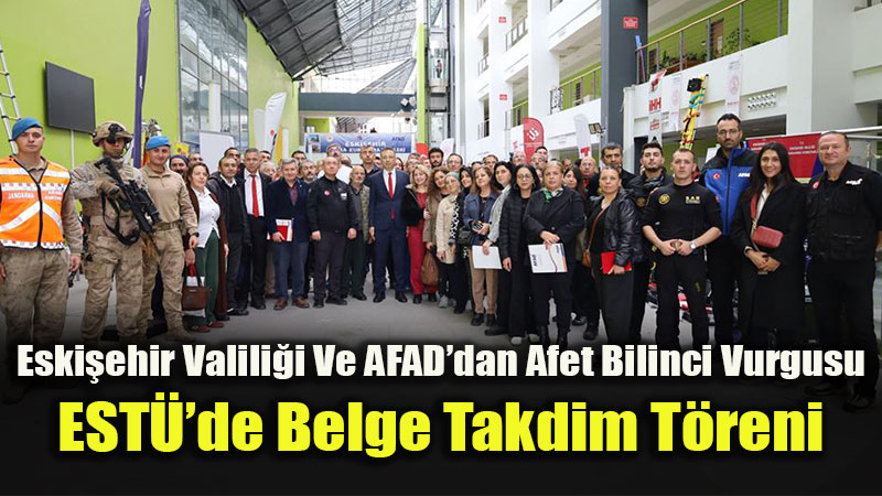 Mahalle AFAD G�n�ll�lerine Ve Akredite Ekiplere Belge Takdimi: EST� Ev Sahipli�i Yapt�