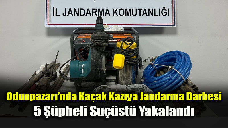Eski?ehir Odunpazar��nda Ka�ak Kaz� Yapan 5 ��pheli Su��st� Yakaland�