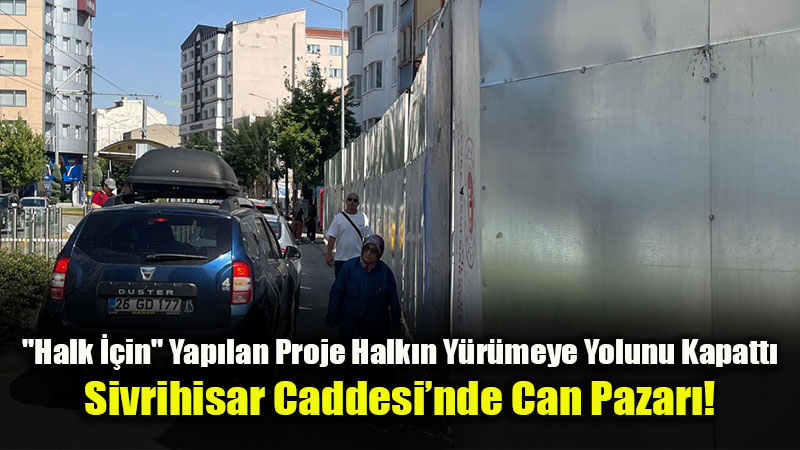"Halkevi" Yap�l�rken Halk Yolda Kald�: �antiye ��gali Yayalar� Ara� Trafi�iyle Ba� Ba�a B�rakt�